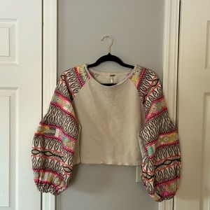 Free People Gone Global sweatshirt top XS
